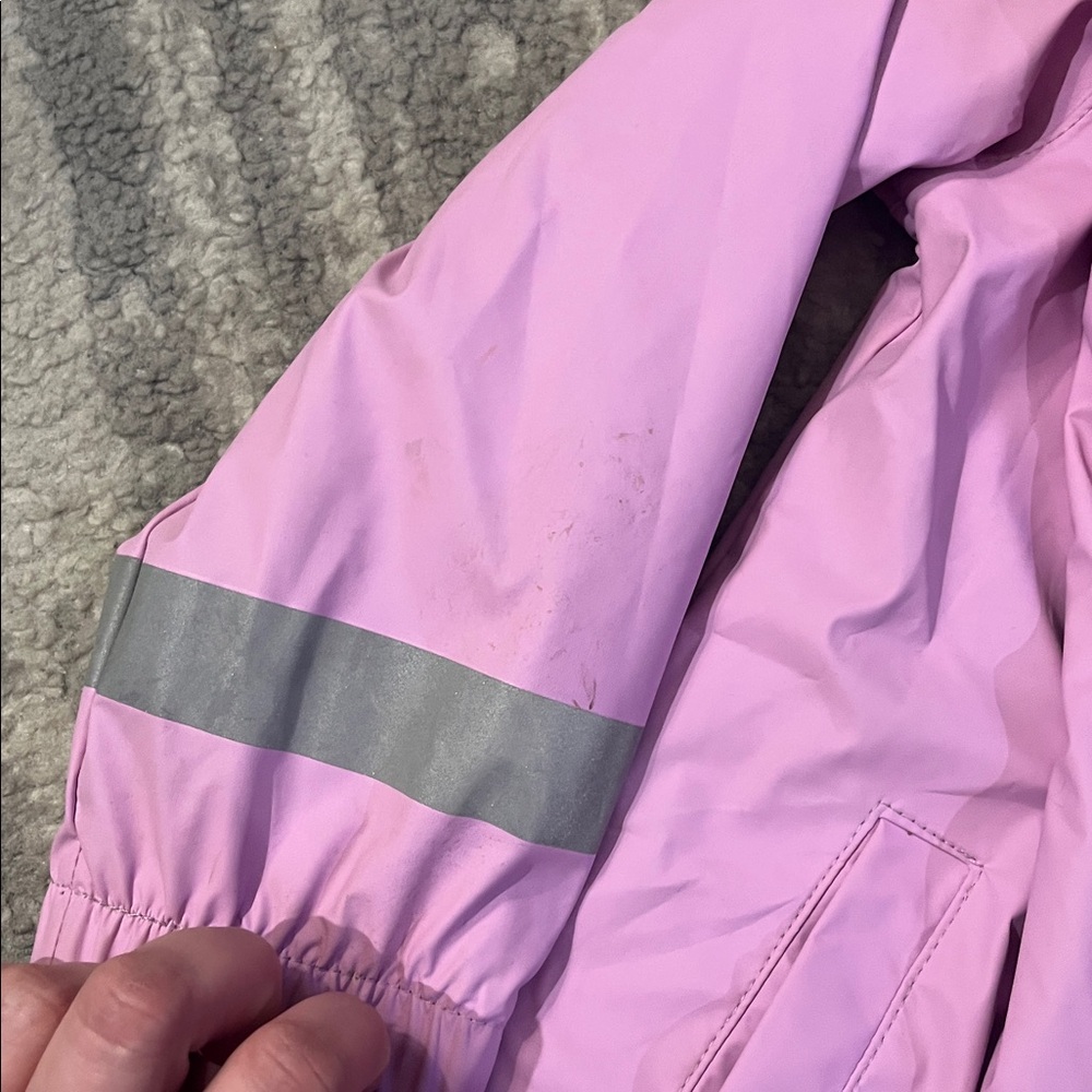Cat & Jack Light Purple Raincoat with Gray Accents - Picture 4 of 5